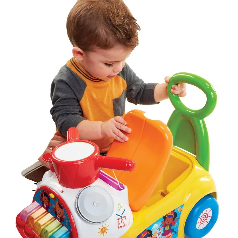PORTEUR FISHER PRICE MUSIC PARADE - JAUNE 7 PORTEUR FISHER PRICE MUSIC PARADE - JAUNE – Image 5