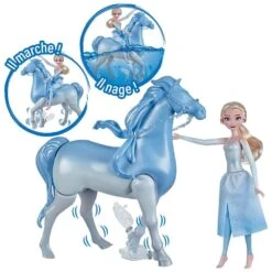 Hasbro LA REINE DES NEIGES - POUPEE ELSA 30 CM ET SON CHEVAL NOKK 23 CM INTERACTIF