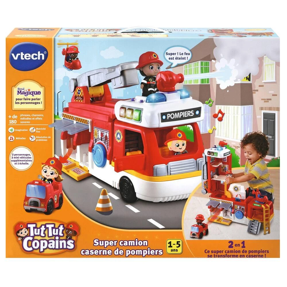 VTech SUPER CAMION CASERNE DE POMPIERS - TUT TUT COPAINS 5 VTech SUPER CAMION CASERNE DE POMPIERS - TUT TUT COPAINS – Image 3