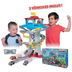 SPIN MASTER PAT'PATROUILLE - QUARTIER GÉNÉRAL + 2 VÉHICULES TRUE METAL