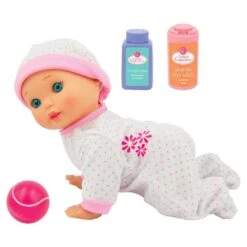 CERISE & CAPUCINE POUPON BEBE MARCHE A 4 PATTES