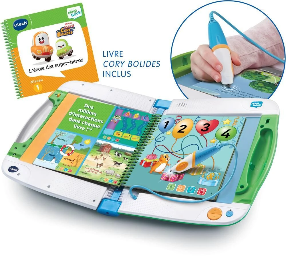 VTech LIVRE MAGIBOOK V2 STARTER PACK VERT + LIVRE CORY BOLIDES VERT 3 VTech LIVRE MAGIBOOK V2 STARTER PACK VERT + LIVRE CORY BOLIDES VERT
