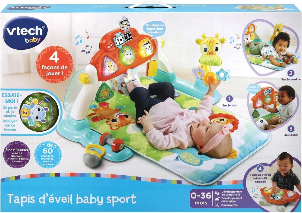 VTech TAPIS D'ÉVEIL BABY SPORT 4 EN 1 5 VTech TAPIS D'ÉVEIL BABY SPORT 4 EN 1 – Image 3